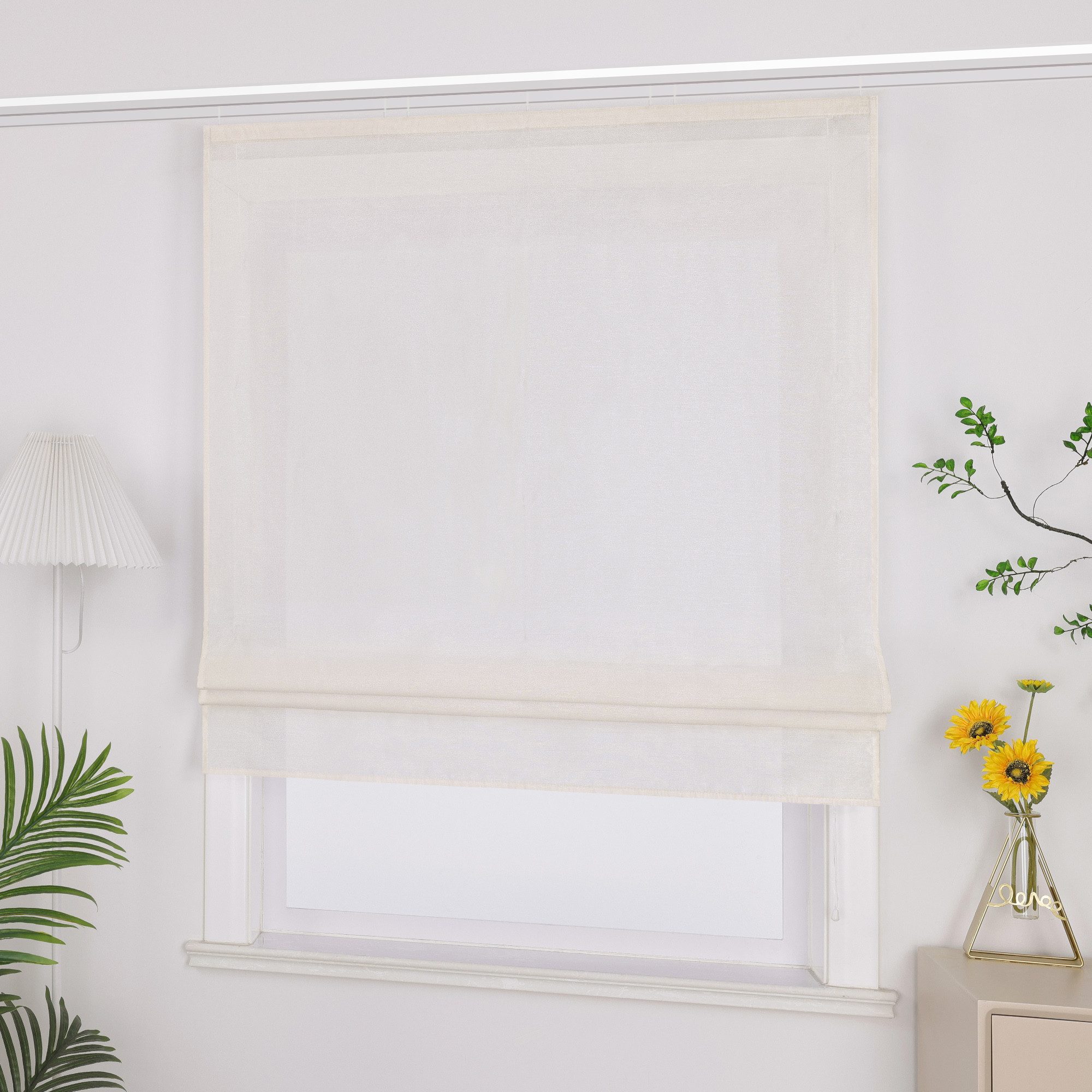 Joyswahl Raffrollo, mit Klettband, Uni Strukturiertes Gewebe Gardinen Küche günstig online kaufen