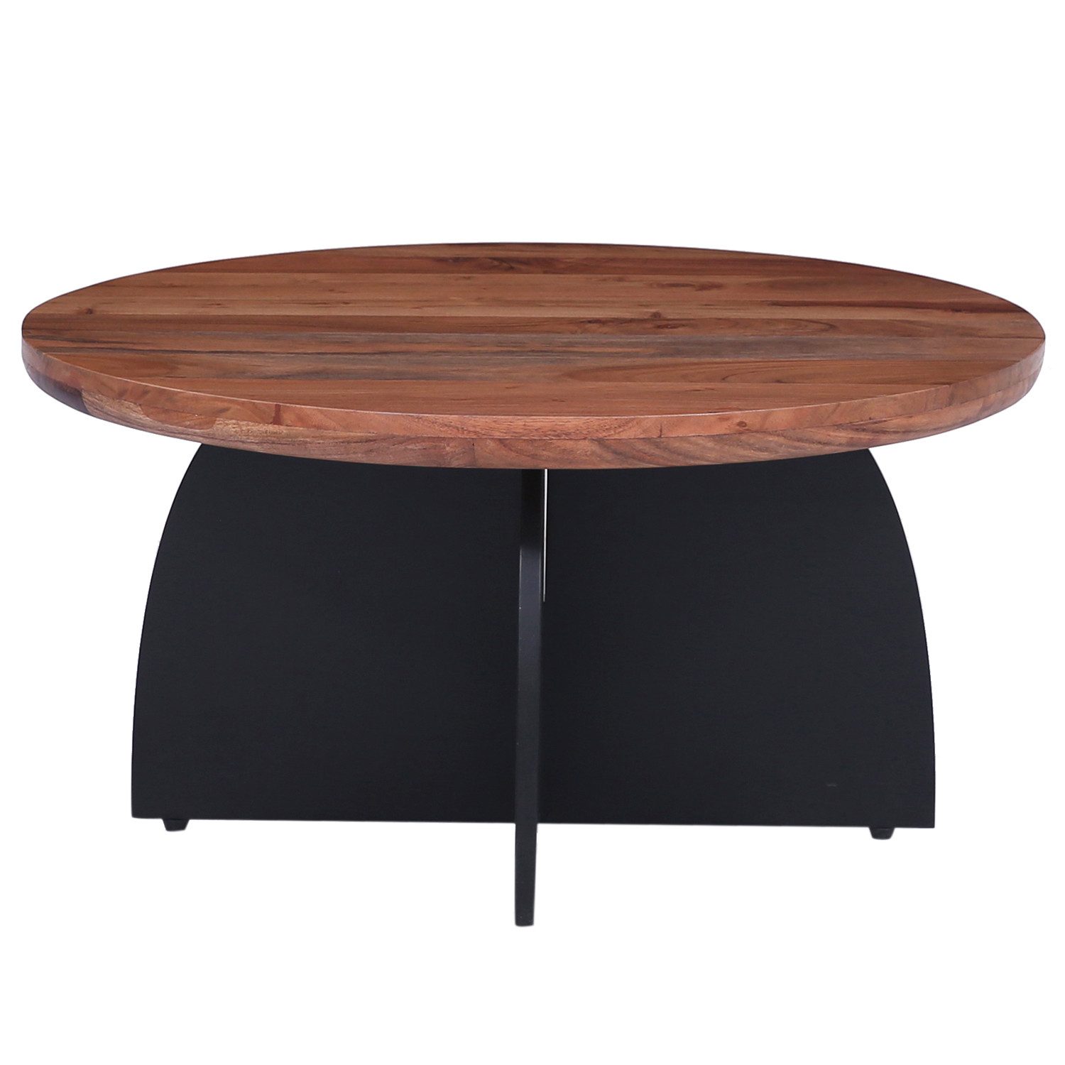 Couchtisch Couchtisch Rund Adeen 90 cm aus massivem Mangoholz, handgefertigt