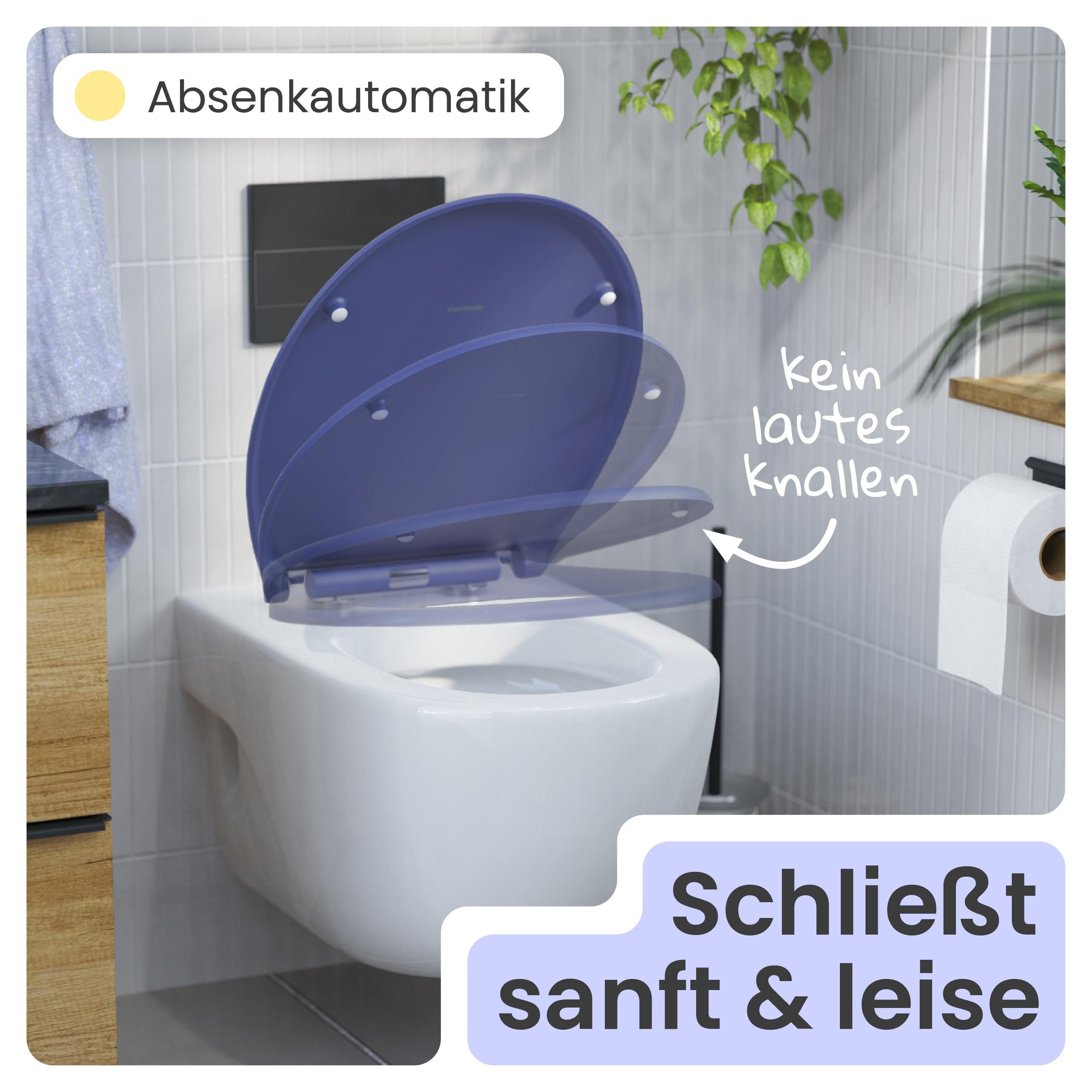 instmaier WC-Sitz instmaier Helma, Toilettendeckel mit Absenkautomatik, Absenkautomatik, zur Reinigung abnehmbar, Duroplast