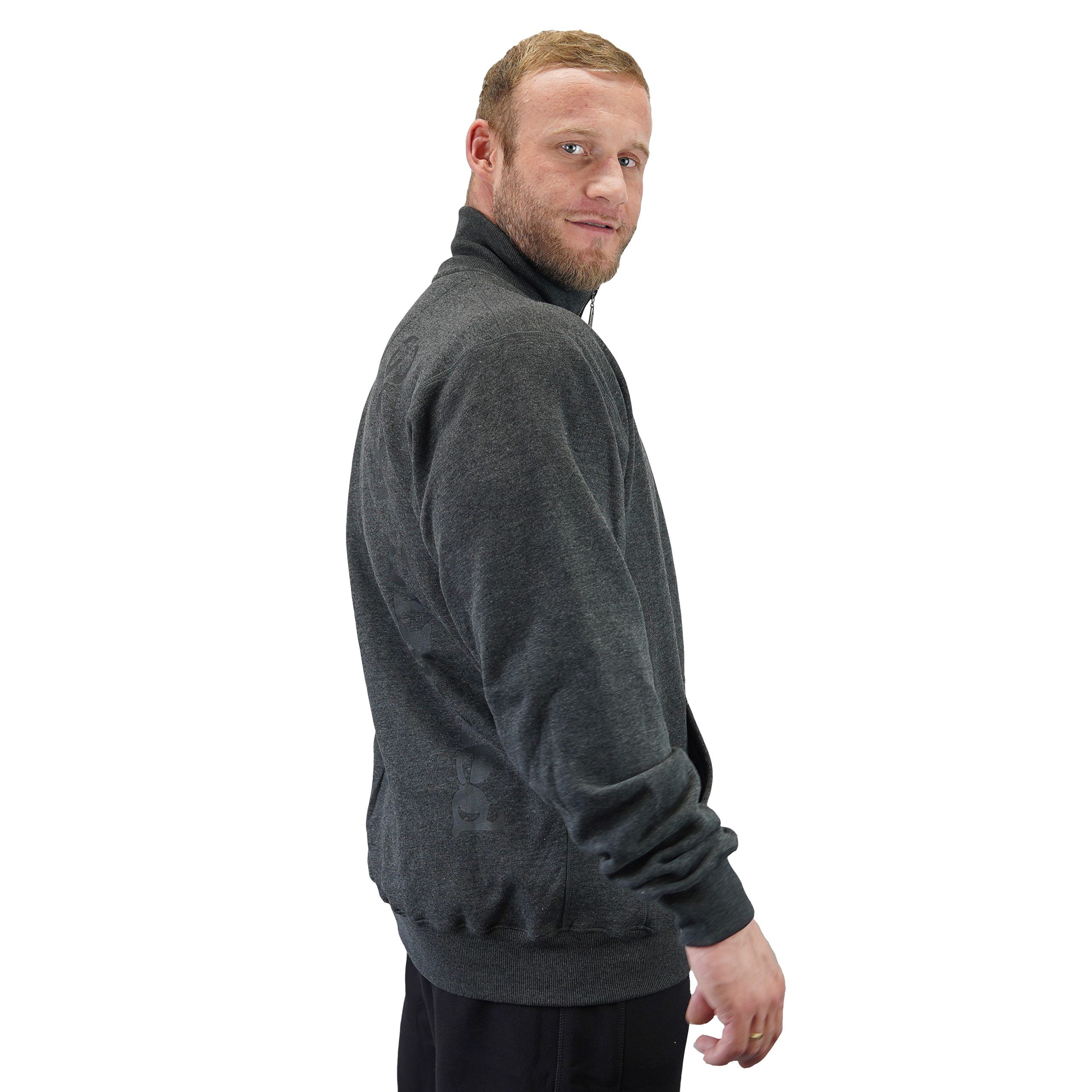BRACHIAL THE LIFESTYLE COMPANY Trainingsjacke Brachial Zip-Sweater "Gym" dunkelgrau melounge/schwarz
