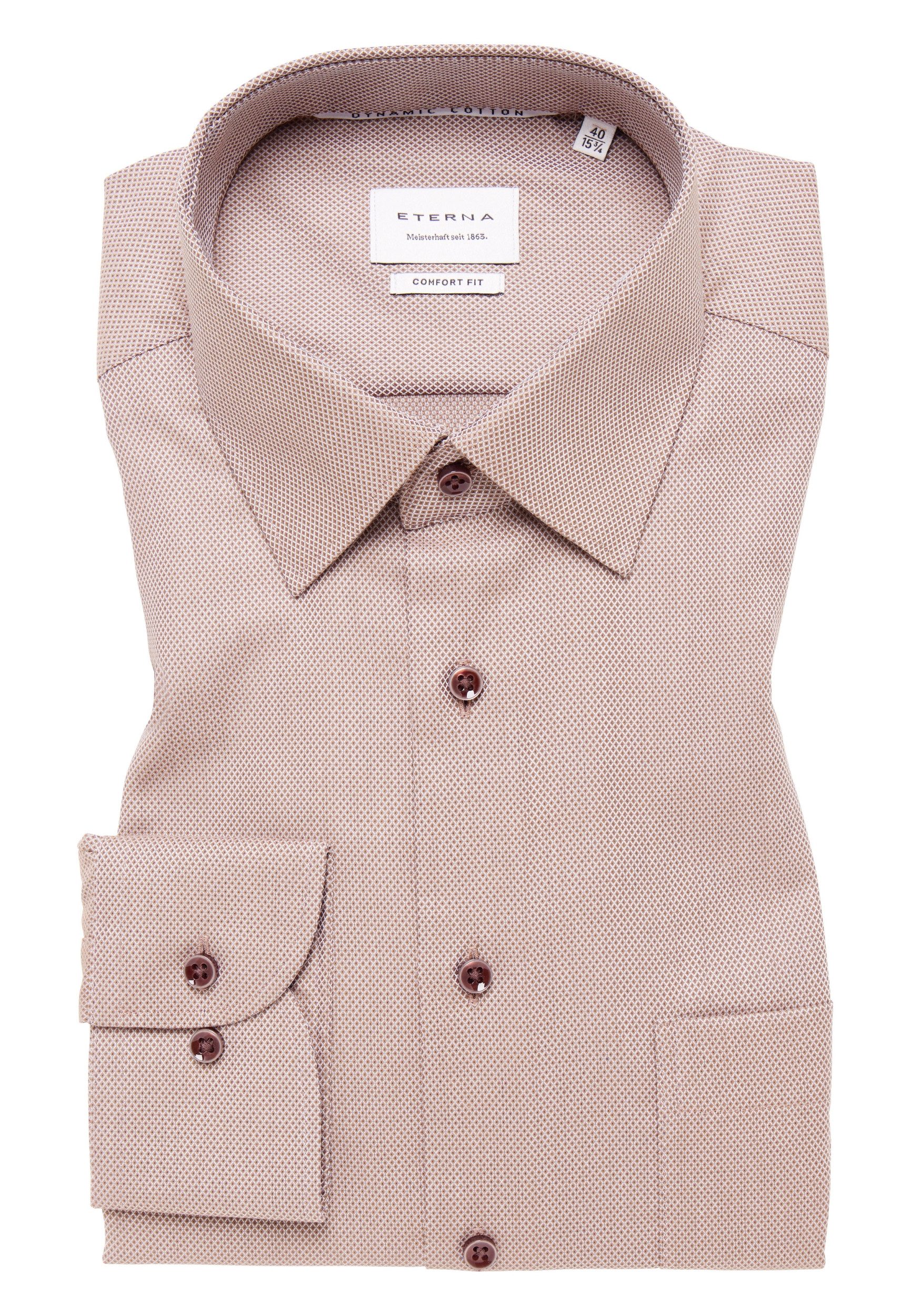 Eterna Businesshemd Hemd 2132 E181 beige-braun günstig online kaufen