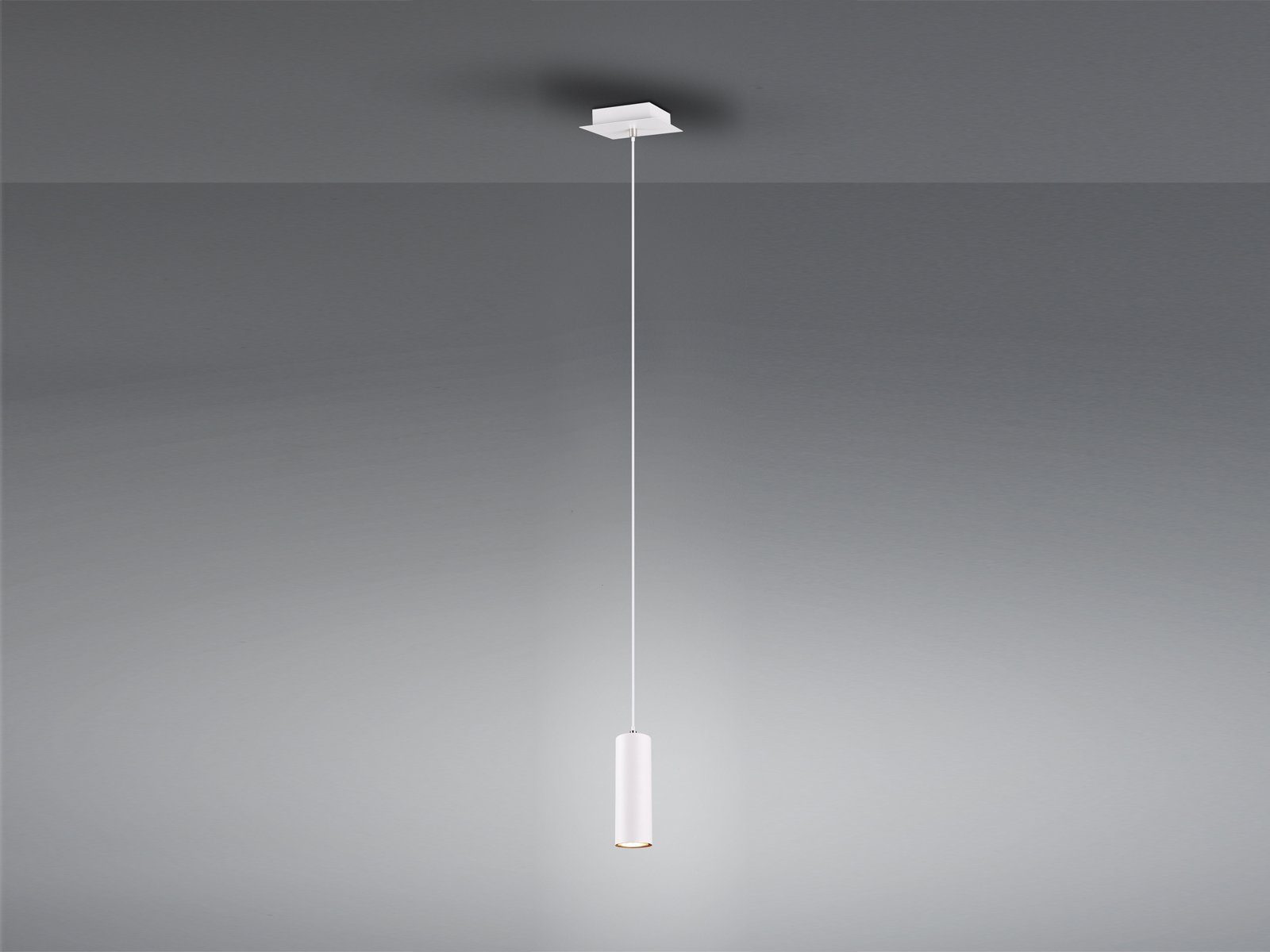 TRIO Leuchten LED Pendelleuchte, Dimmfunktion, LED wechselbar, Warmweiß, kleine Esstisch-lampe einflammig schmal über Kücheninsel Weiß, Ø12cm