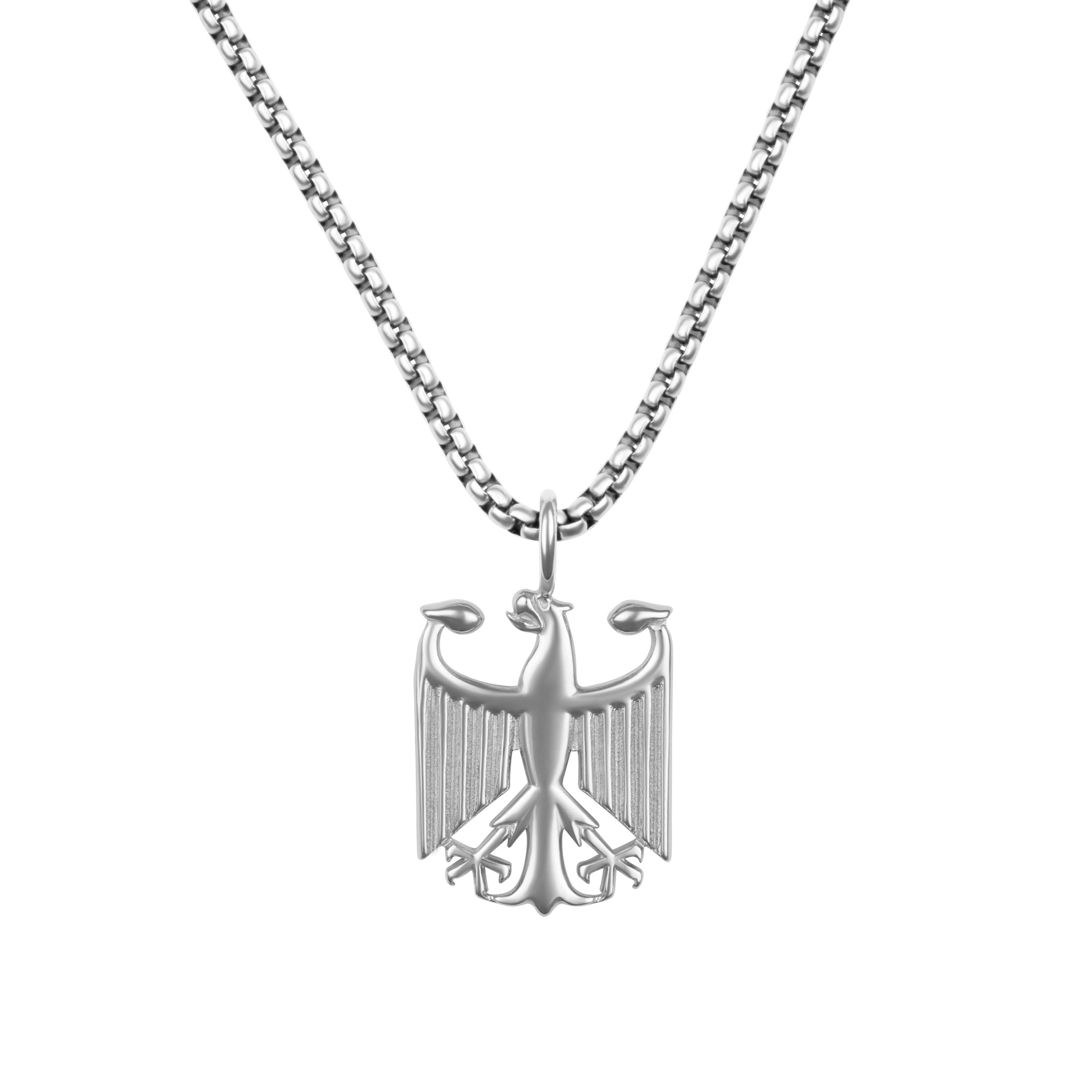 d'origine Kette mit Anhänger Deutschland Kette Herren – Bundesadler Wappen (Edelstahl)