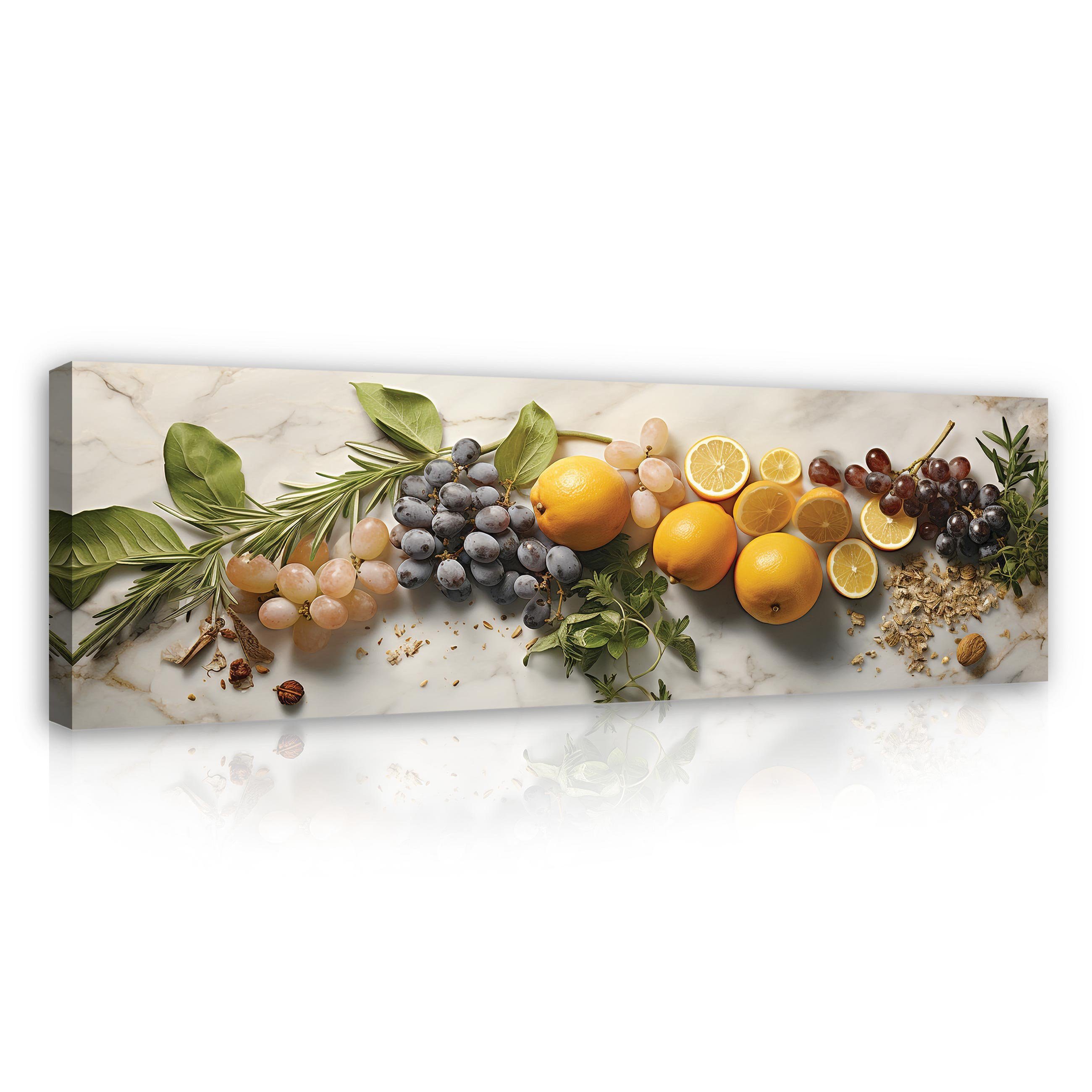 Wallarena Leinwandbild Natur - Mehrfarbig - Wohnzimmer, Mehrfarbig, 145x45x3cm