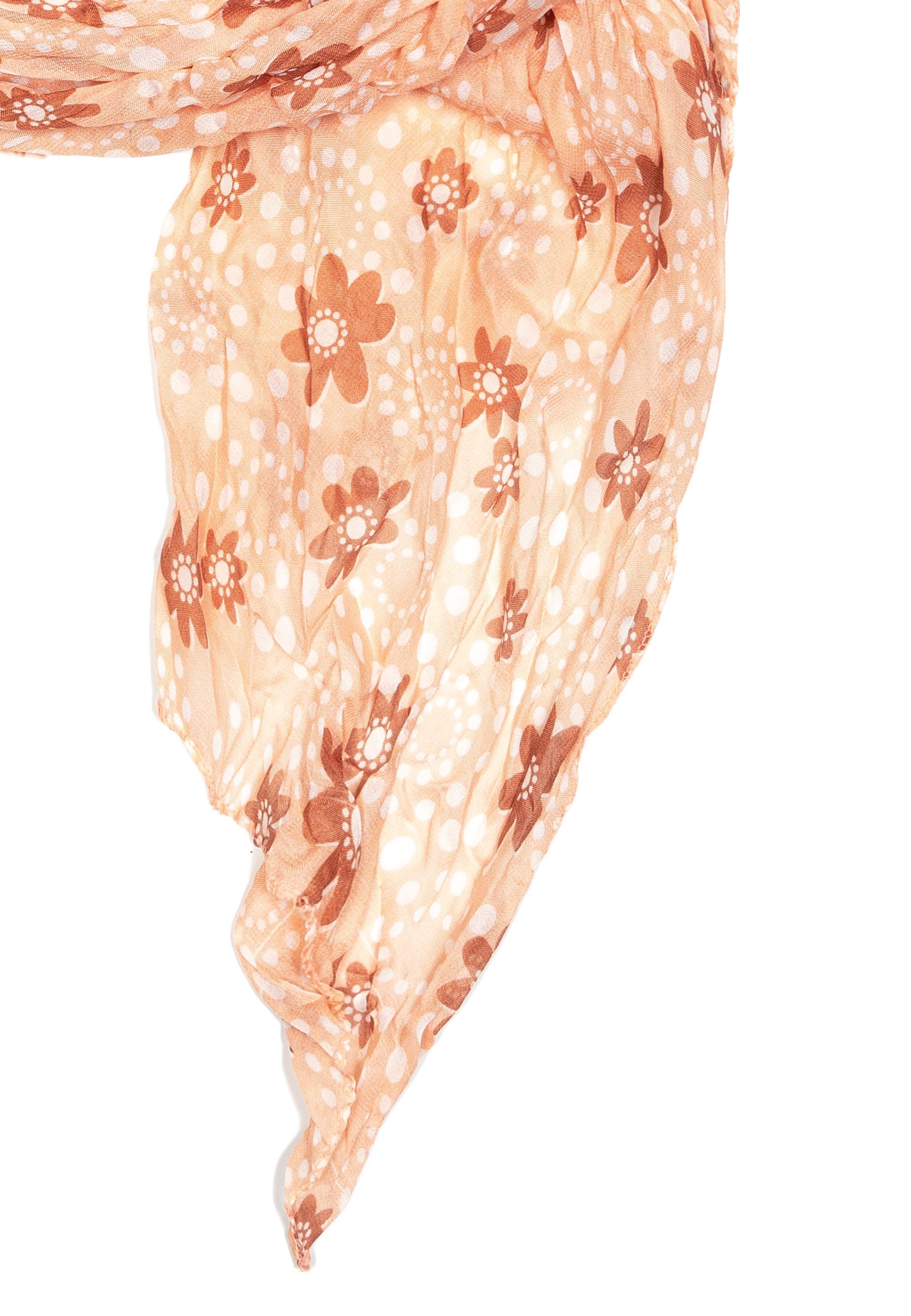 Cassandra Accessoires Schal "Fiori" - leichter Damen-Schal, mit Seide und floralem Mustermix