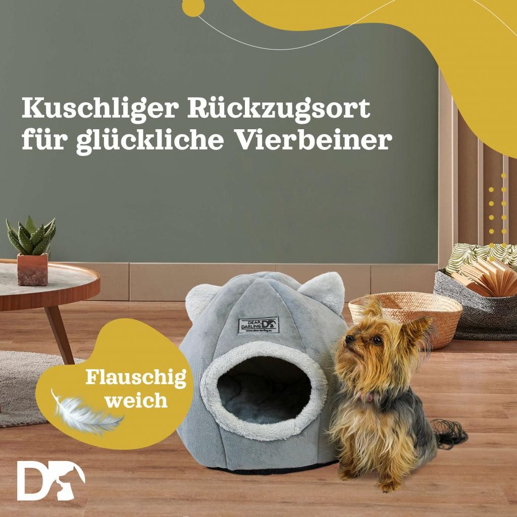 Dear Darling Tierbett DD-03GRM Katzenhöhle & Hundekorb, grau, Gr. M 36x40cm günstig online kaufen