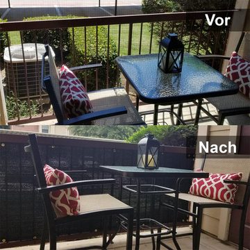 Welikera Balkonsichtschutz Balkon Sichtschutz,Polyester Windschutznetz für Garten mit UV-Schutz