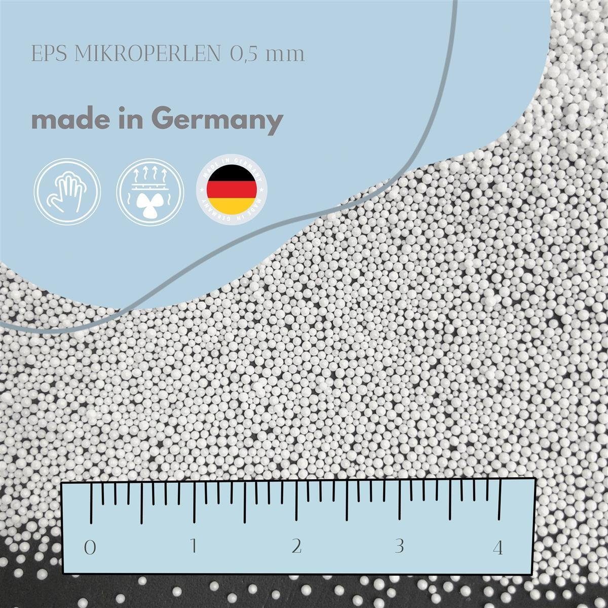 SEI Design Seitenschläferkissen Stillkissen EPS mit Babynestchen Schwangerschaftskissen Mikroperlen, mit 100% Bezug Baumwolle Bezug