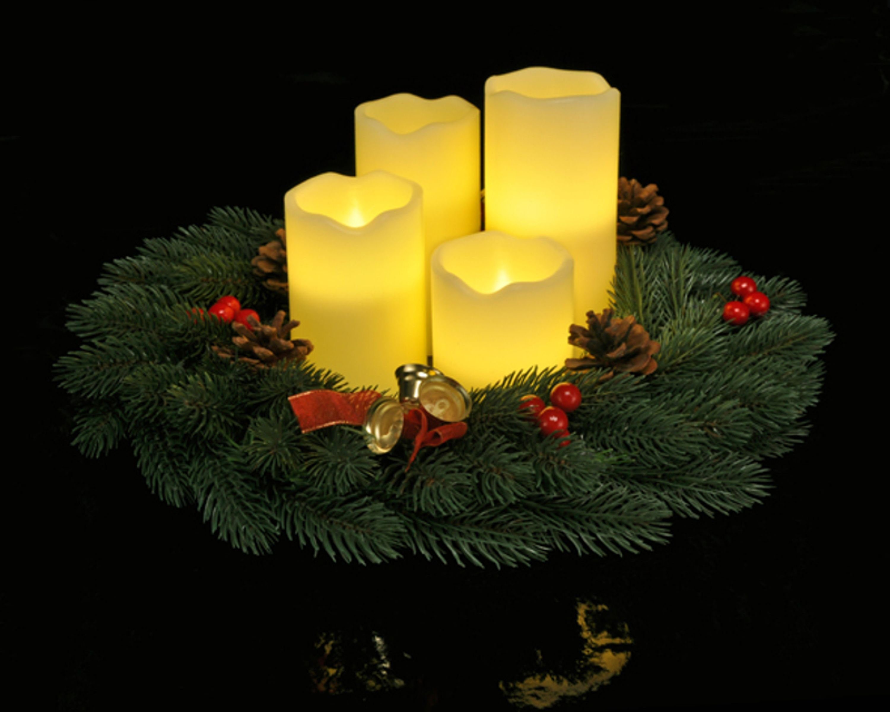 Haushalt International LED-Kerze 4er LED Kerzen flammenlos mit Fernbedienun günstig online kaufen