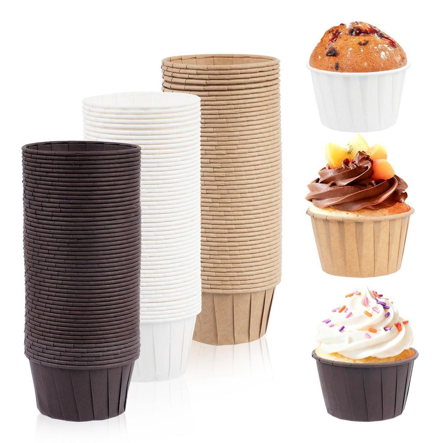 LuxusKollektion Muffinform Muffinbox 150Stk 3 Farben Antihaft, (150-tlg)