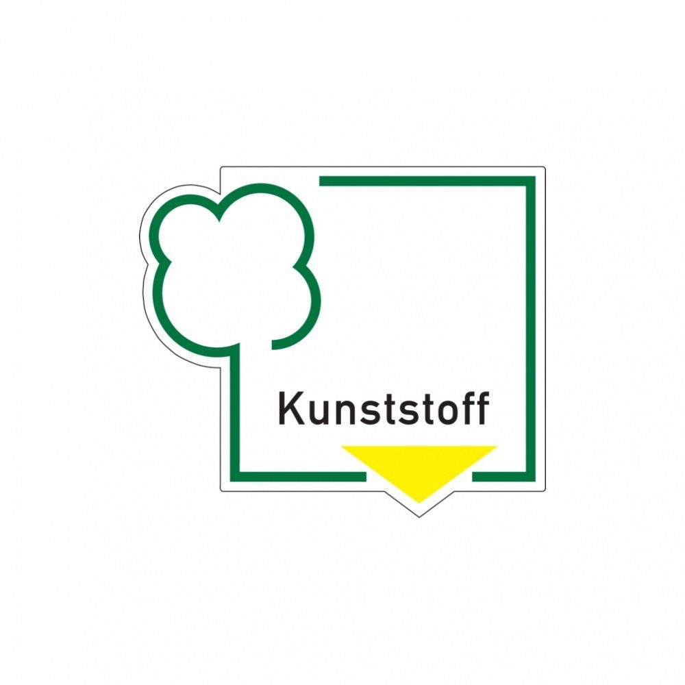Hinweisschild Abfallkennzeichen, Kunststoff, Folie