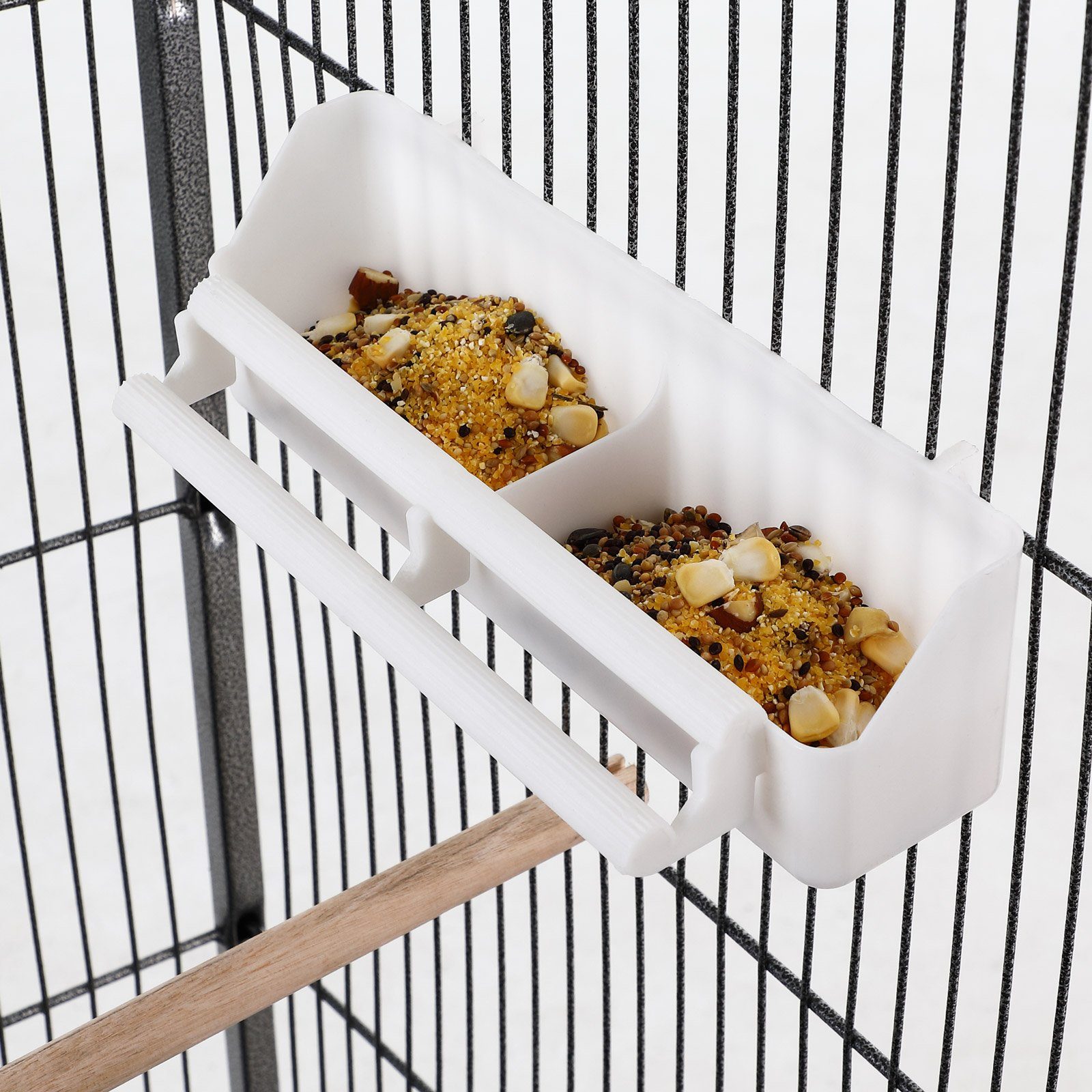 Cadoca Voliere, Vogelvoliere mit Dach 130x52x52cm Schmutzschublade indoor outdoor