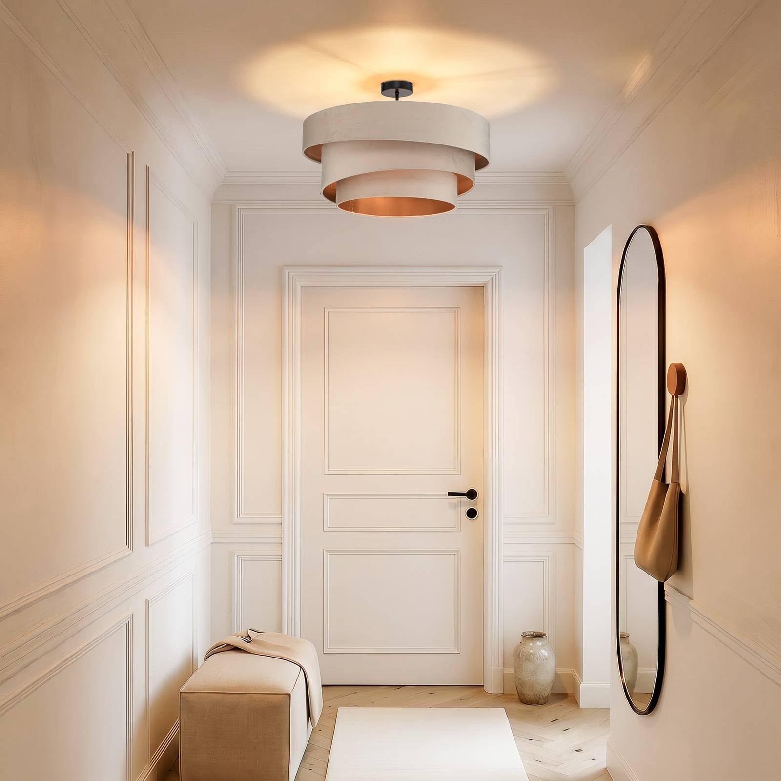 Lindby Deckenleuchten Jusari, Creme IP20, 3 x 60 W