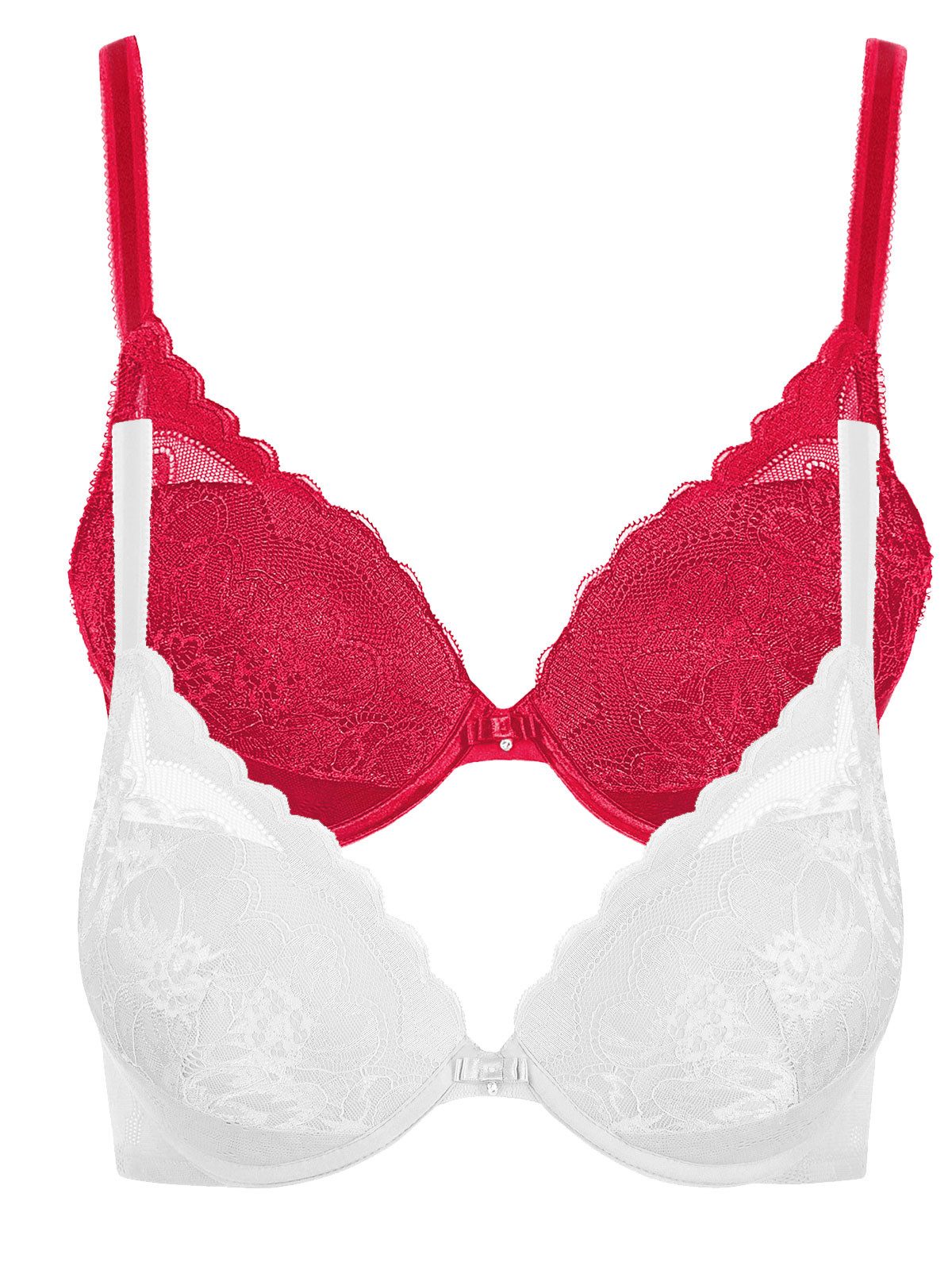 Lisca Push-up-BH 2er Pack Push up BH Evelyn (Spar-Set, 2-tlg) Push up Effekt