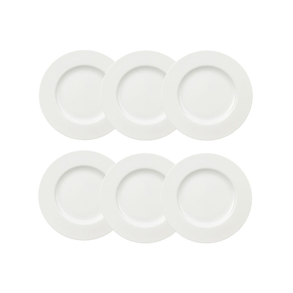 Villeroy & Boch Geschirr-Set Royal Speiseteller, 6 Stück, 28 ø (6-tlg), 6 Personen, Porzellan, Premium Bone Porcelain, mikrow.- & spülm.sicher, Made in Germany
