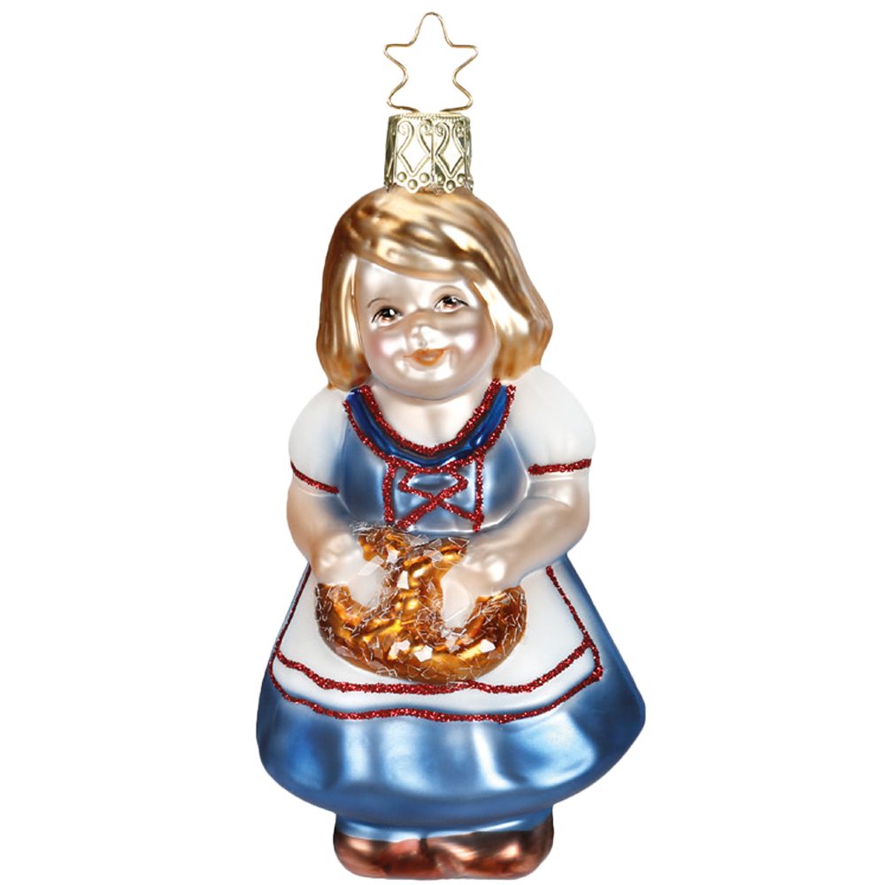 INGE-GLAS® Christbaumschmuck Hilde 11cm bayerische Weihnacht (1-tlg), mundgeblasen, handbemalt