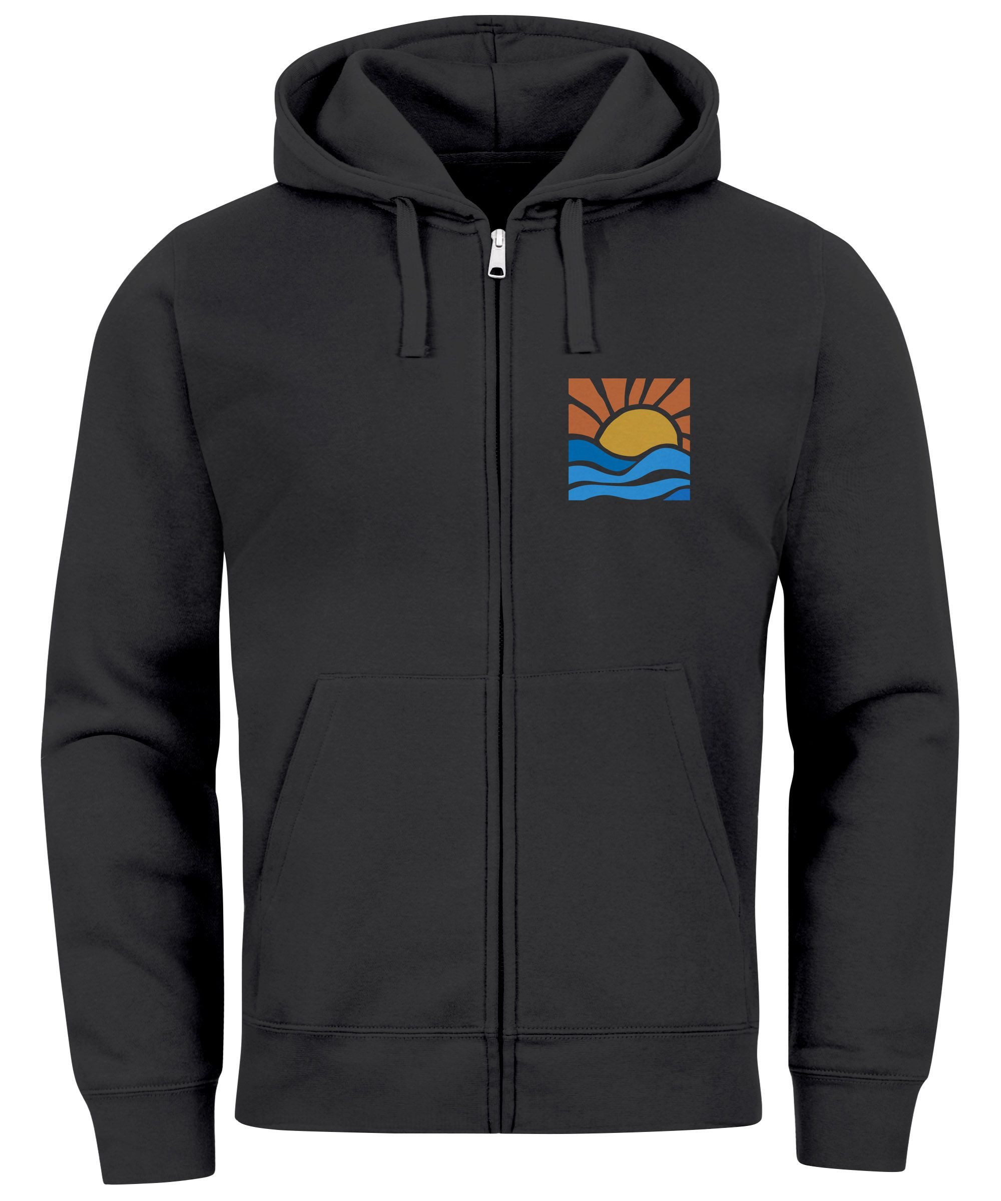 Sweatjacke Sweatjacke Herren Zip Hoodie Pullover Kapuze Logo Print Sommer Sonne