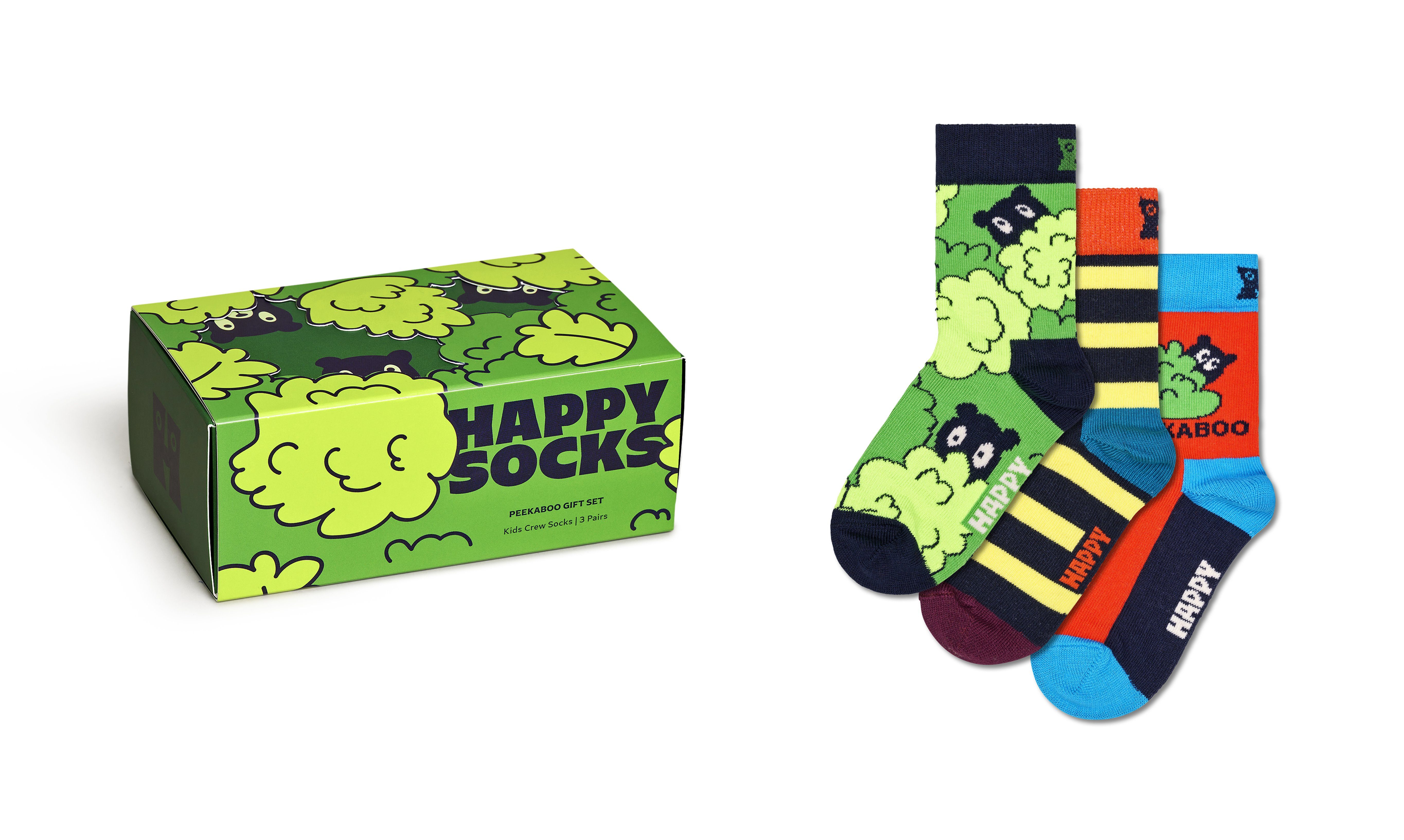 (3-Paar) Happy Gift Peekaboo Set Socken Peek-A-Boo Socks