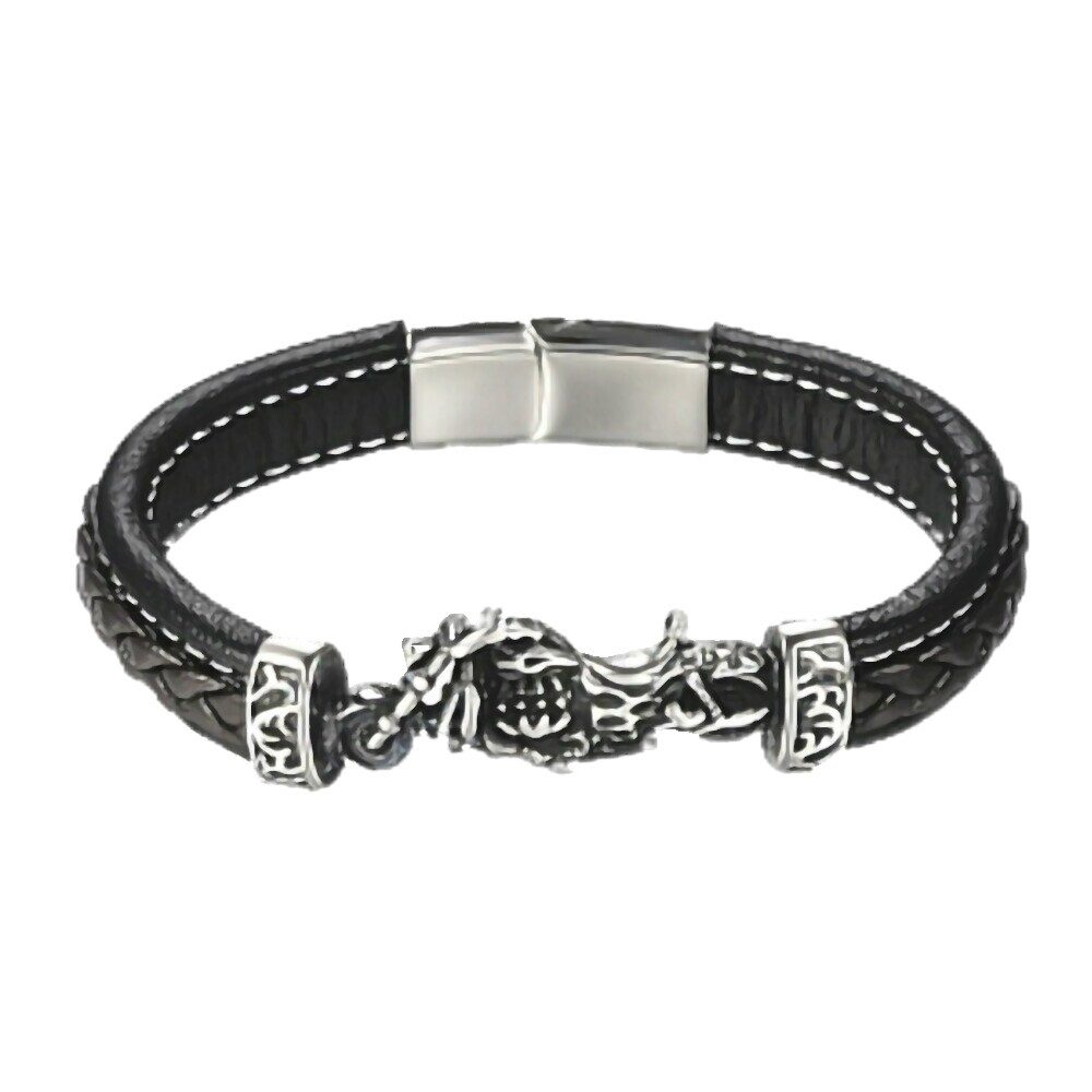 Westernlifestyle Lederarmband Stabiles Lederarmband geflochten mit Motorrad günstig online kaufen