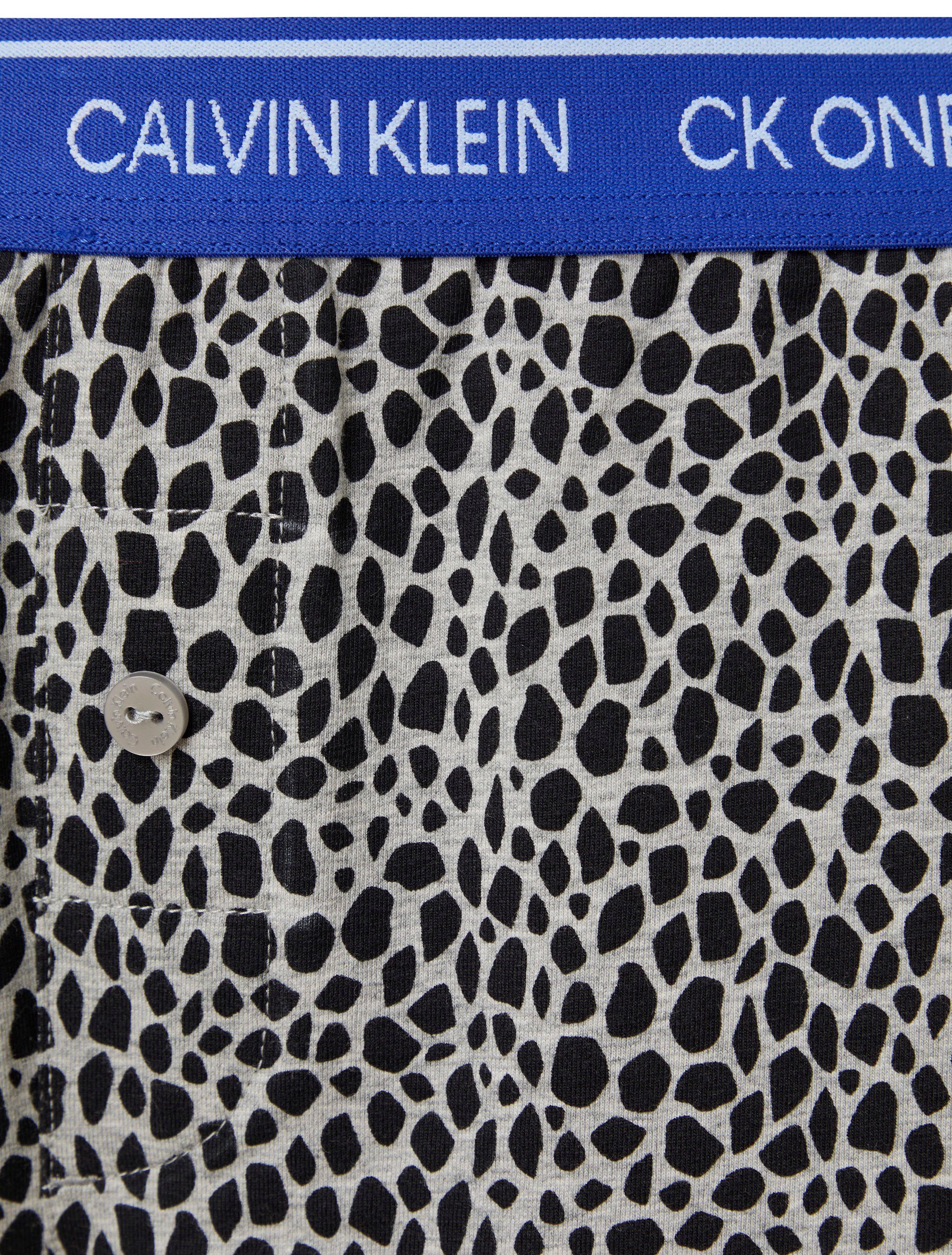 SHORT Calvin mit Klein weiß-schwarz CK & Print Underwear SET (2 Logo-Monogramm Shorty tlg)