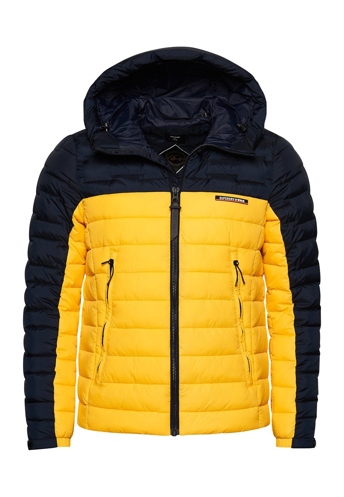 Superdry Steppjacke Superdry Herren Jacke CODE XPD RADAR QUILT MIX JKT Volt Gelb Schwarz