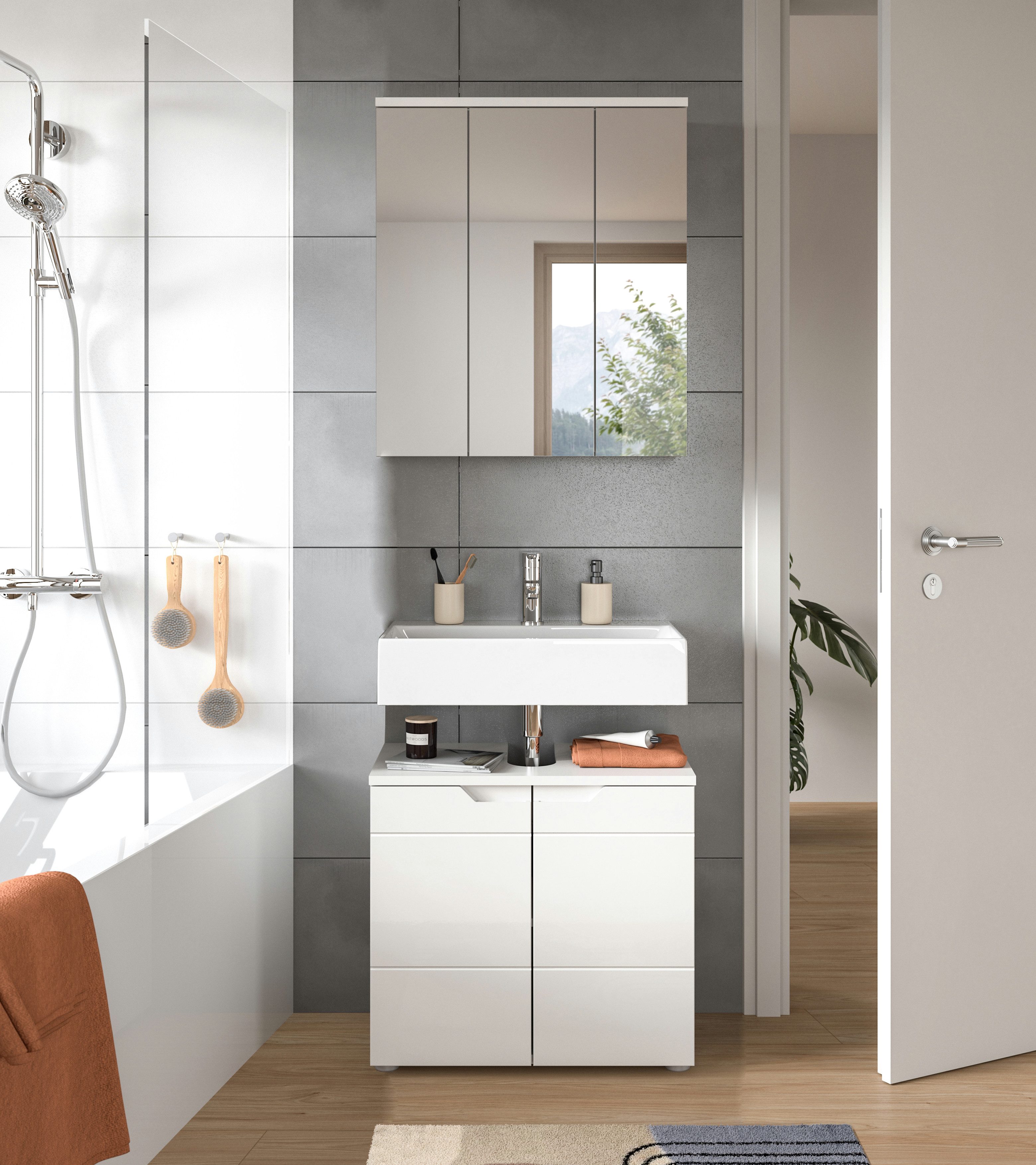 INOSIGN Badmöbel-Set CAPRI, 2-teilig, mit eingefasster günstig online kaufen