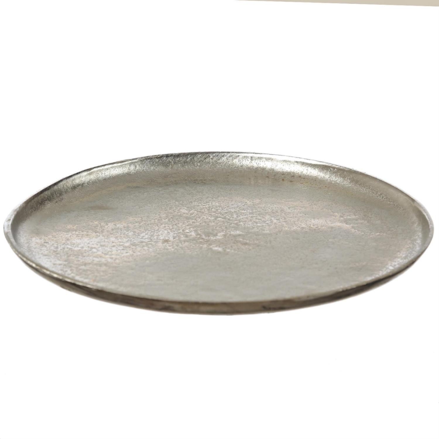 MARELIDA Dekoteller Dekoschale Dekotablett Kerzenteller Aluminium rund D: 3 günstig online kaufen