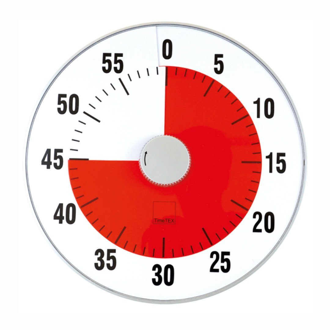 TimeTEX Eieruhr Zeitdauer-Uhr rot "lautlos" 32 XL, ø cm