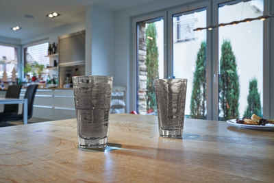 LEONARDO Glas LEONARDO Glas aus der Serie VARIO, Füllmenge 300 ml., Buntglas, basalt, Glas