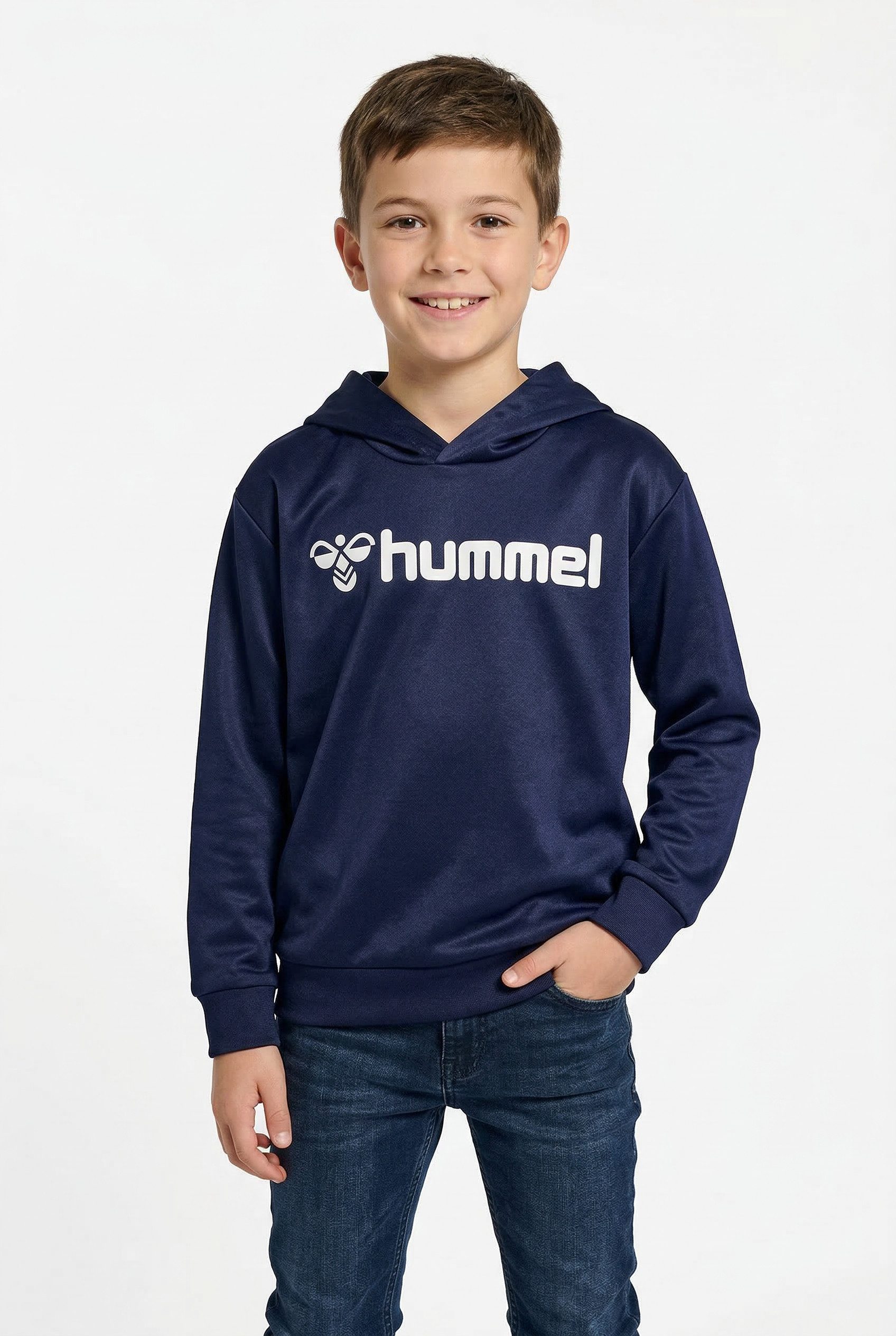 hummel Kapuzenshirt HMLLOGO HOODIE KIDS für Kinder, mit Kapuze, aus Polyester