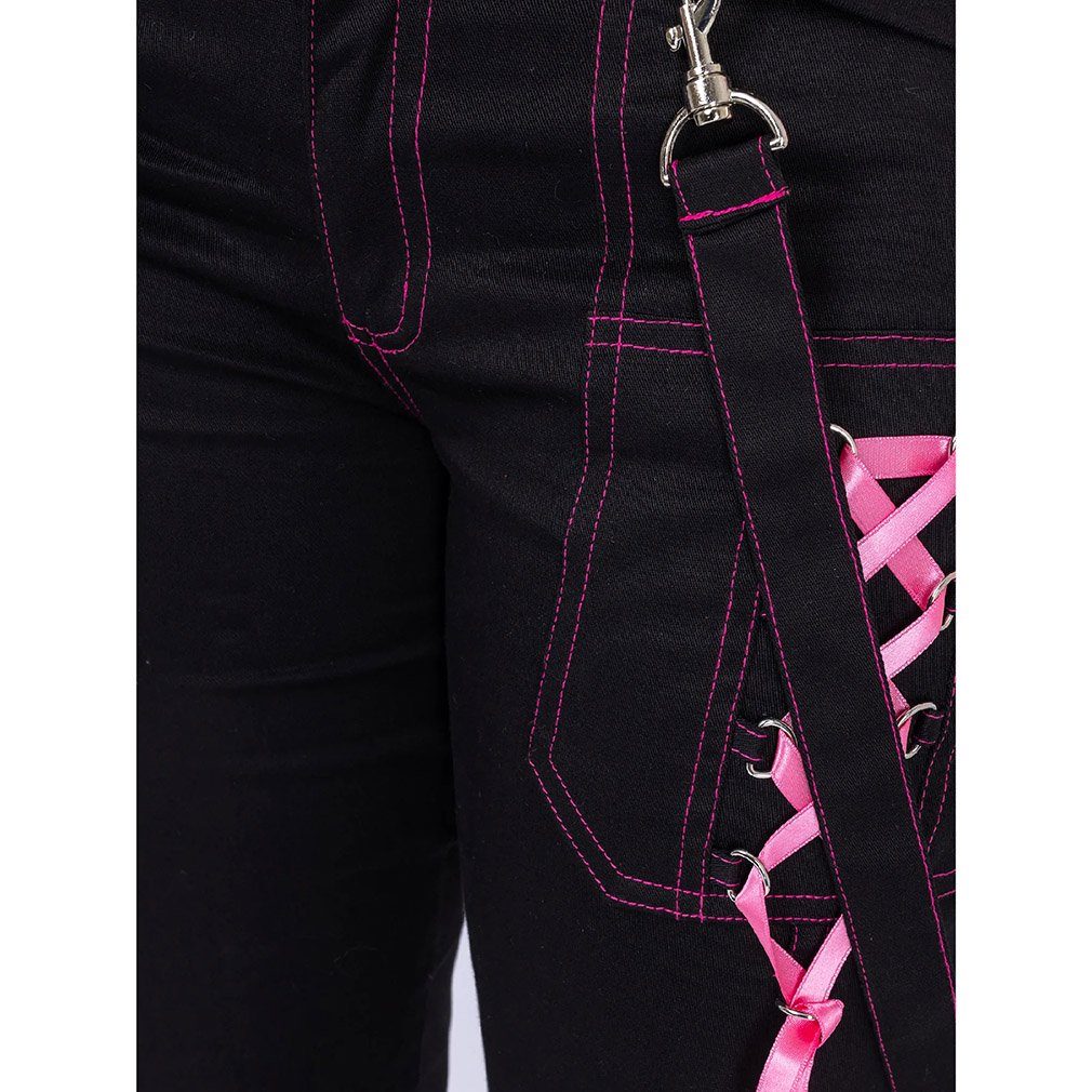 Stoffhose Fuse Schwarz Pink