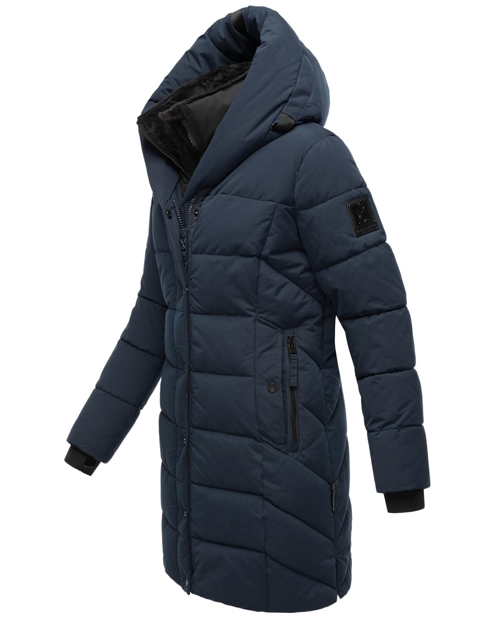 Navahoo Steppmantel Knutschilein Stylischer Damenmantel mit abnehmbarem Fleece-Kragen
