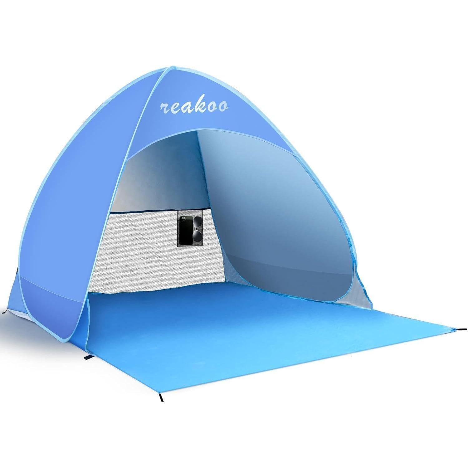 Strandmuschel Strandmuschel Pop Up Strandzelt UV Schutz Tragbar Groß Windschutz