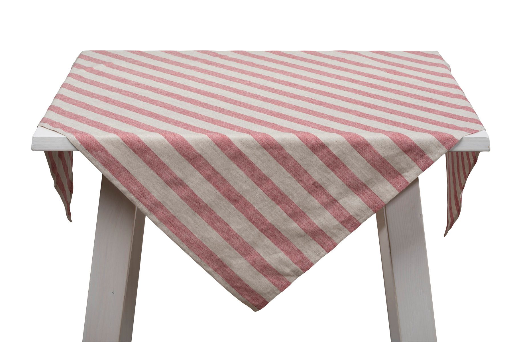 PICHLER Mitteldecke gewebter Streifen gestreift Mitteldecke 1er Set 100 x 100 cm NICLAS R (Set 1-tlg, 1xMitteldecke), Tischdecke Tischläufer Fest Feier Kommunion