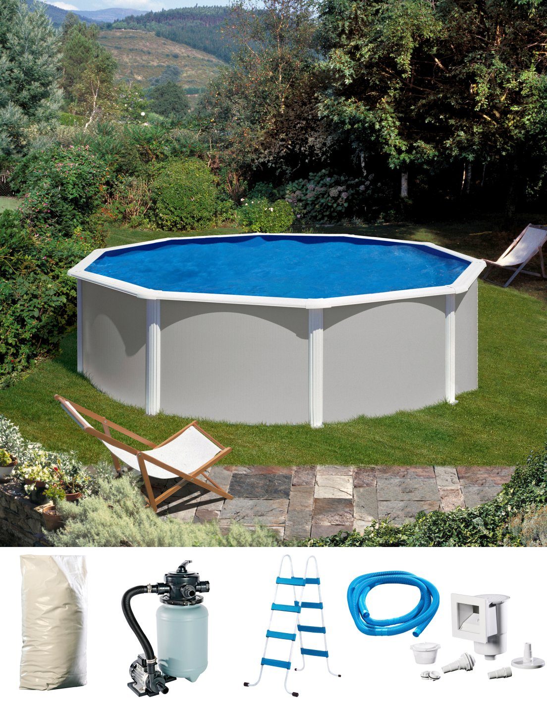 KONIFERA Rundpool MALAGA 1 (Set, 5-tlg), günstig online kaufen
