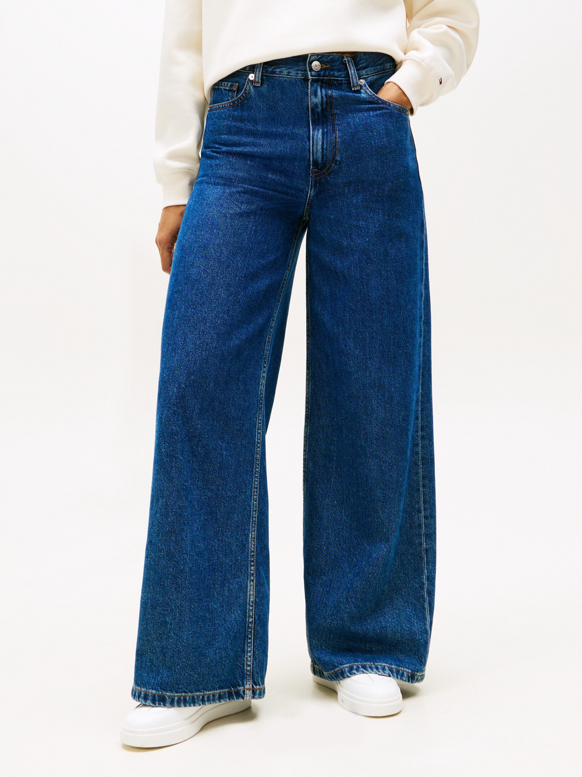 Tommy Hilfiger High-waist-Jeans DNM 70's WIDE LEG HW