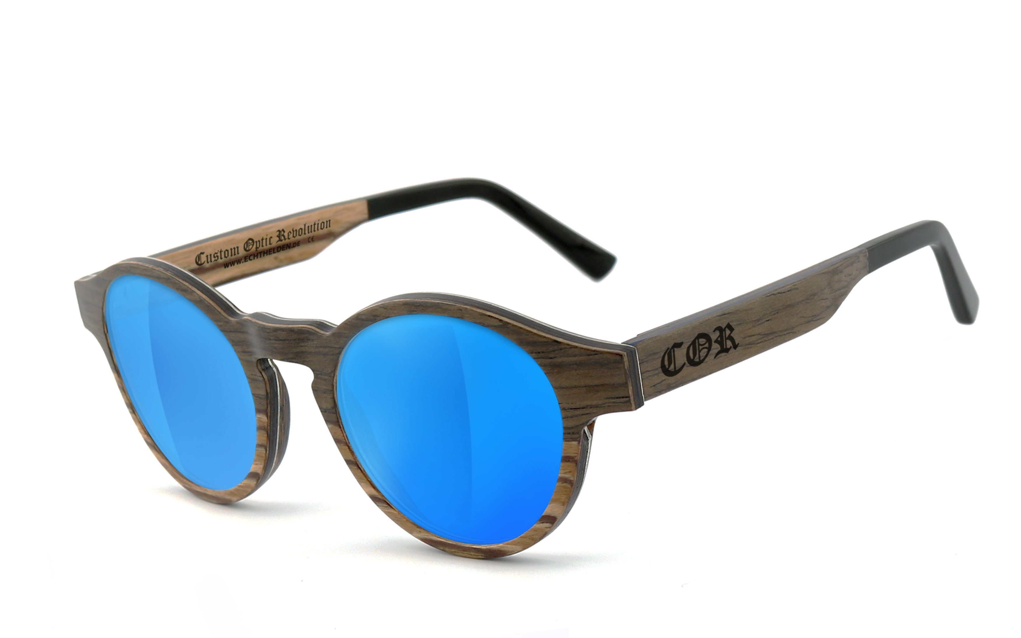 mit Qualitätsgläsern HLT® COR Holz aus 009 Sonnenbrille