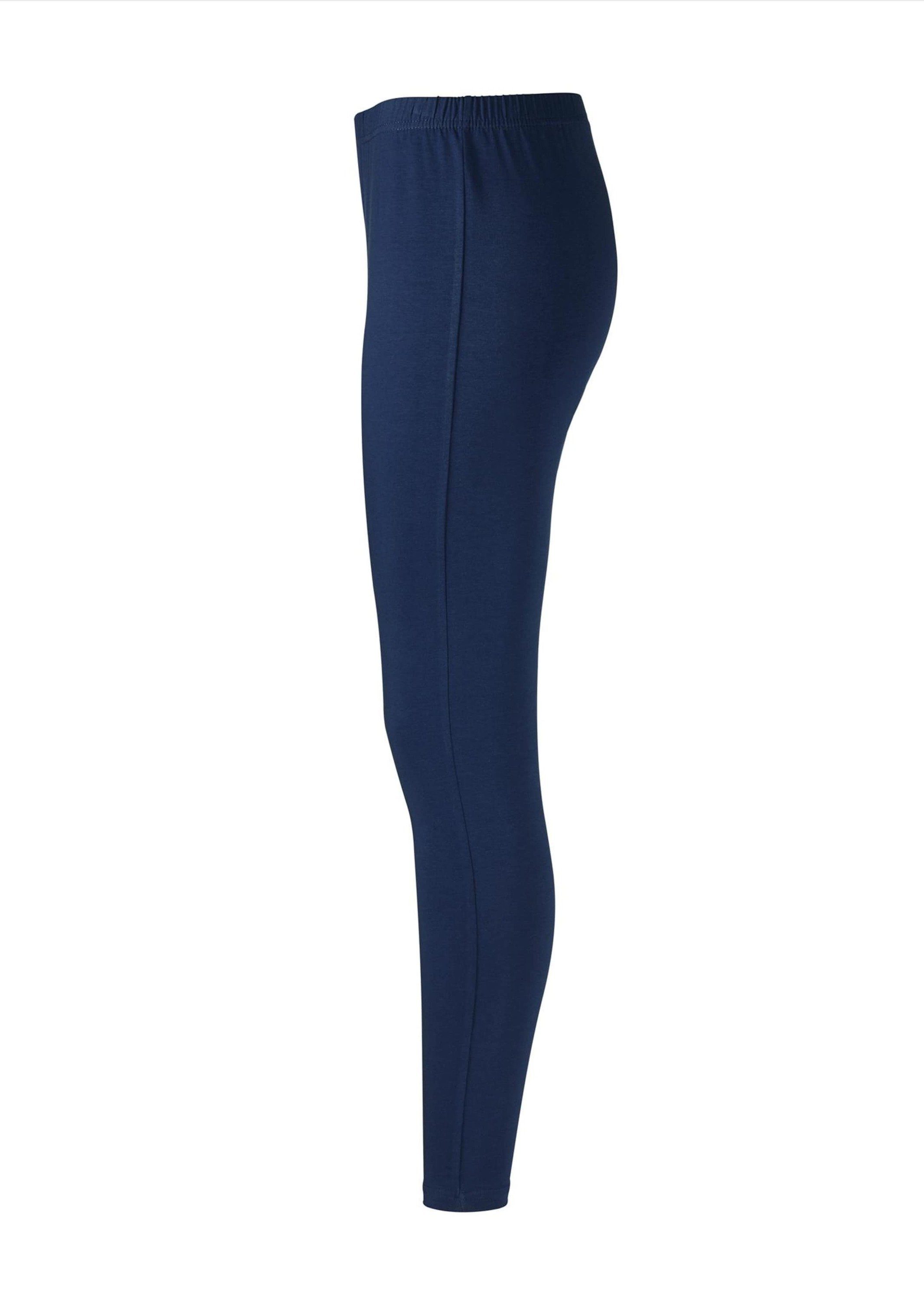 GOLDNER Thermoleggings Kurzgröße: Bequeme marine Leggings