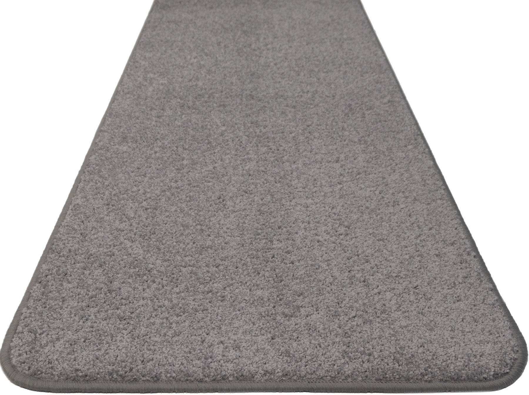 Primaflor-Ideen in Textil Läufer Teppich MUMBAI, rechteckig, Höhe: 13 mm, Teppich-Läufer, weicher Kurzflor, Uni-Farben