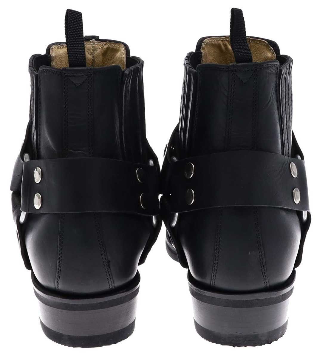 Schuhe Klassische Stiefeletten FB Fashion Boots BU2003 Bikerstiefelette Schwarz Stiefelette Rahmengenäht