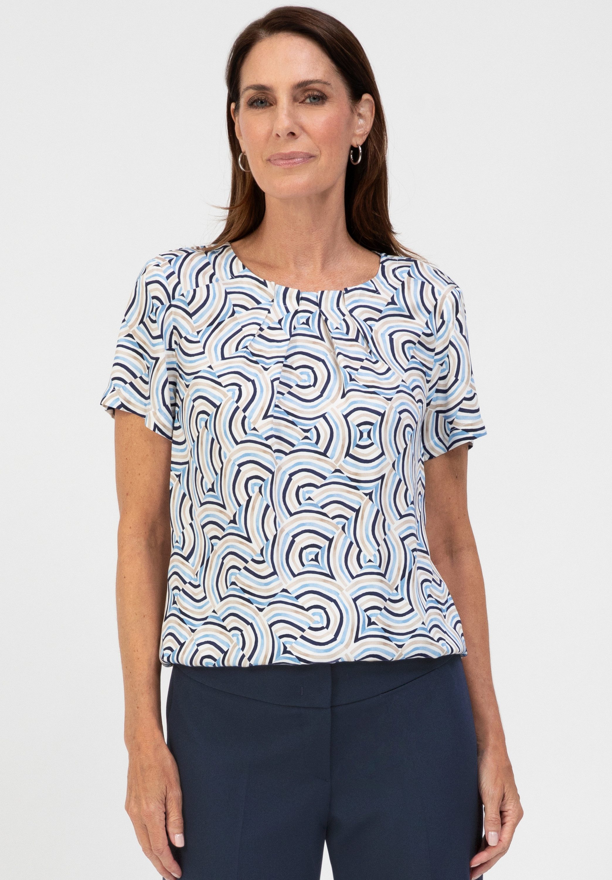 bianca Druckbluse DARIN in edlem Look und modernen Trendfarben