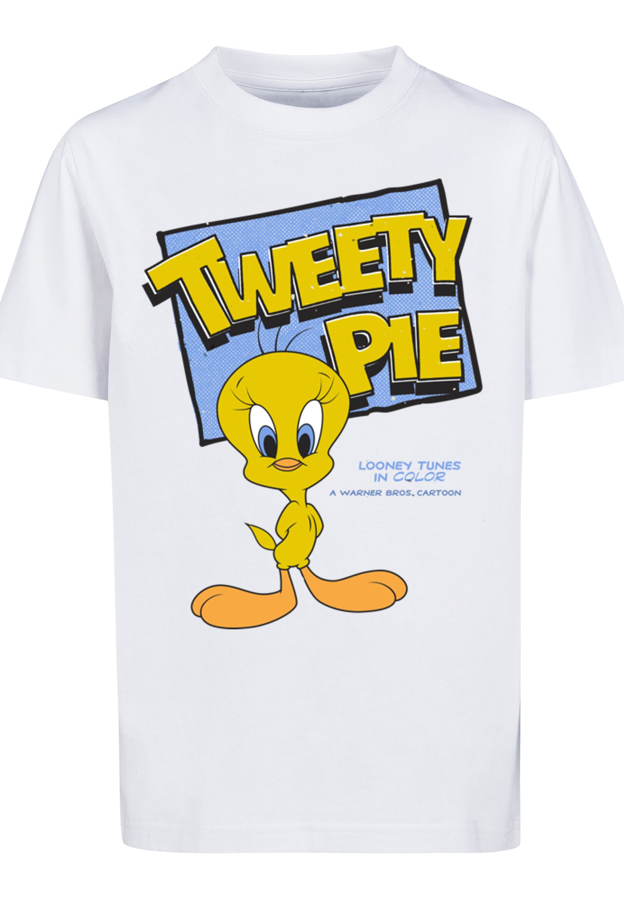 F4NT4STIC T-Shirt Looney Classic weiß Kinder,Premium Merch,Jungen,Mädchen,Bedruckt Tunes Unisex Tweety Pie