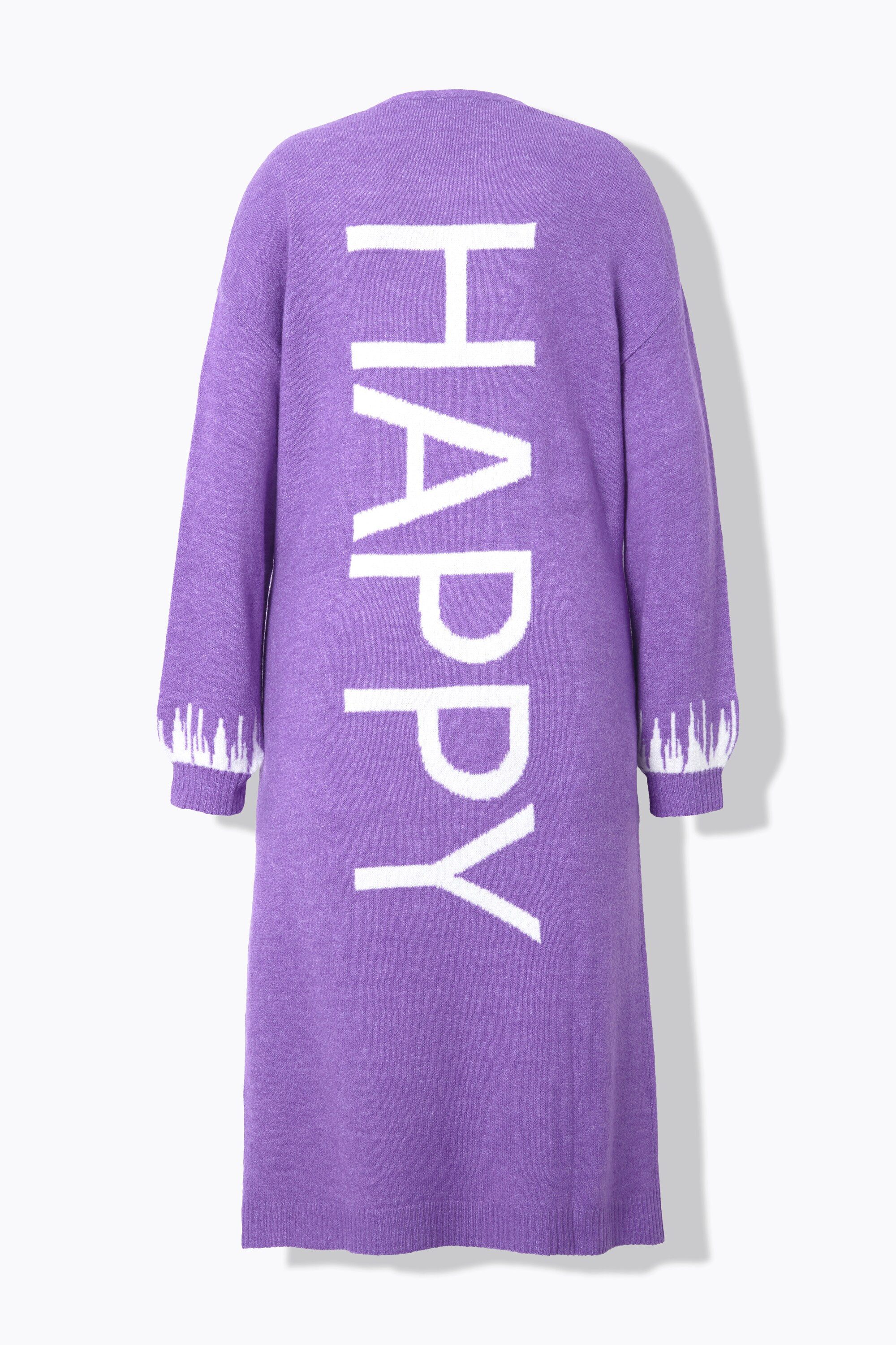 Angel of Style Strickjacke Long-Strickjacke Straight Fit HAPPY-Statements