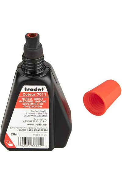 TRODAT Trodat 7011 Stempelfarbe (ohne Öl) Tintenglas (Packung, 1-tlg., 28ml)