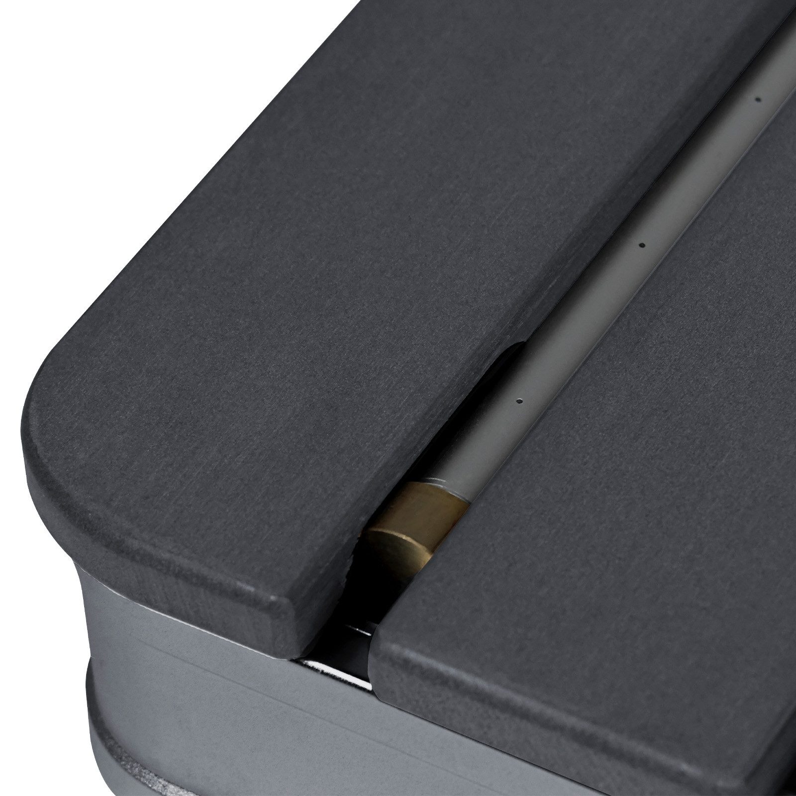 AUFUN Gartendusche Gartendusche Outdoor WPC Bodendusche Außendusche Anthrazit