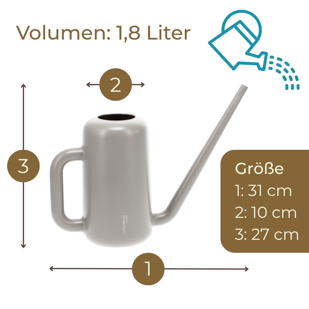 GarPet Gießkanne Gießkanne Zimmerpflanzen 1,8 L Gießkanne Klein Blumengießkanne Indoor