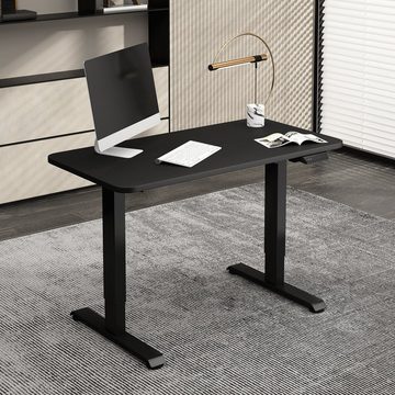 Albatros International Schreibtisch Albatros elektrisch höhenverstellbarer Schreibtisch LIFT 2P11B (110x60cm, Schwarz), Optimal als Stehschreibtisch, Bürotisch oder Standing Desk