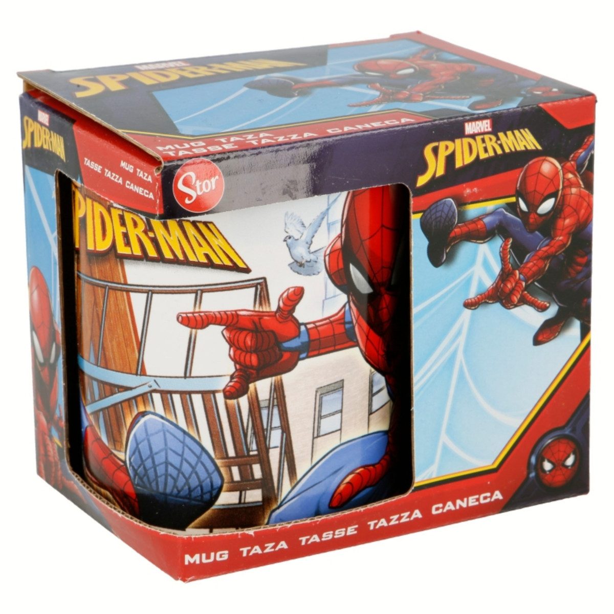 Storline Tasse Spiderman Tasse 325ml Keramikbecher Geschenkset Boy Icons, Keramik