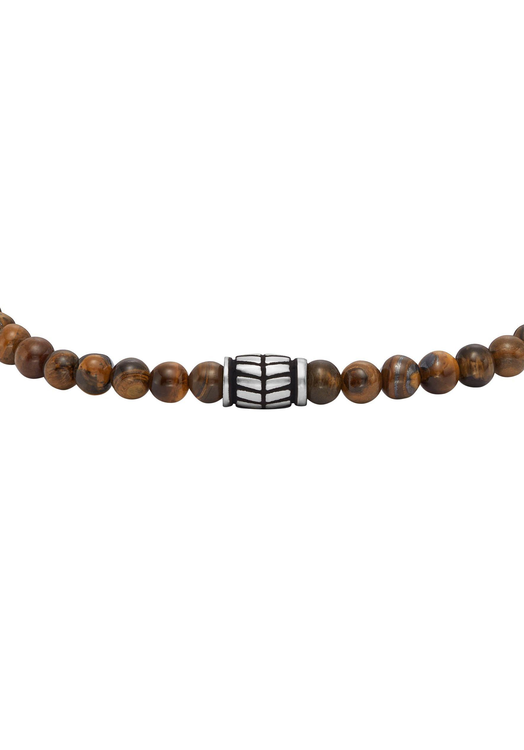 Fossil Armband Schmuck Geschenk Edelstahl Armschmuck JEWELRY, mit Hämatit, Tigerauge, Sodalith oder Malachit