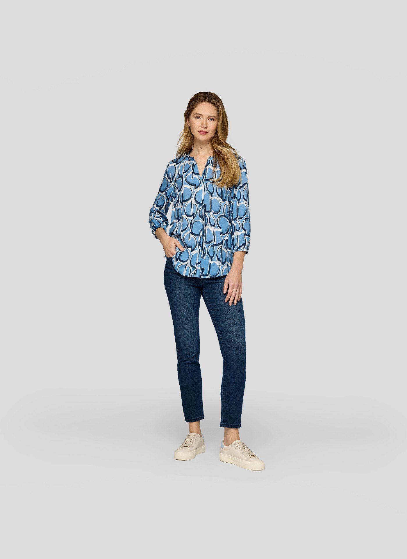 Rabe Klassische Bluse Nordic Blue günstig online kaufen